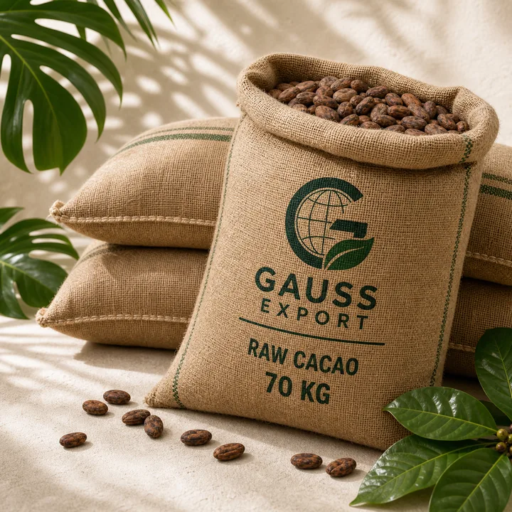 Gauss Export Raw Cacao 70 kg burlap sacks