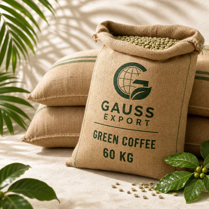 Gauss Export Raw Green Coffee 60 kg burlap sacks